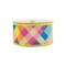 LaRibbons 2 1/2" - 4" Wired Dupioni Ribbon | Bias Plaid w/ Taffeta Fused Back | 10 Yard Roll